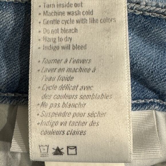 Paige Brigitte Womens Jeans Size 29 Blue Distressed Mid Rise Rocker Grunge Denim - Picture 9 of 14